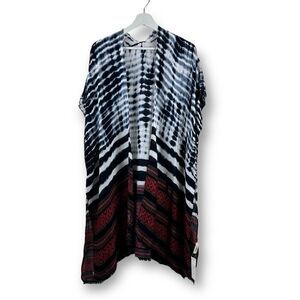Macchiato di‎ Ruggine navy tie dye kimono NWT One size